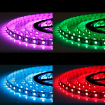 LED VIRTENE / LED LENTE / KOMPLEKTS  RGB 5050  / 14,4W/m / 60 diodes / m / IP20 / 5 metri / (pults+kontrolieris) / 4751027173418 / 05-402 :: LED daudzkrāsainās lentes (RGB)