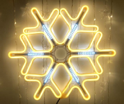 LED Ziemassvētku gaismeklis - sniegpārsla / Ziemassvētku dekors / WW - Silti balta + ZIBSPULDZES EFEKTS / 250V / 75 x 76 cm / 120 LED diodes / 2000509534783 / 19-603 :: LED Ziemassvētku dekors