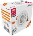 LED Iebūvējamais gaismeklis Downlight 38° / 5W / NW - neitrāli balta / 4000K / 440lm / IP20 / Avide / 5999097936222 / 10-2410