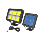 LED ielas prožektors ar saules bateriju un kabeli 6 x COB / 10W / 1200Lm / 1800 mAh / 5902270772234 :: LED Prožektori ar saules bateriju