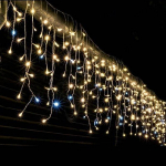 LED Ziemassvētku āra un iekštelpu virtene lāstekas / 23.5m  / 500 diodes / WW - silti balta + ZIBSPULDZES EFEKTS / savienojamā / 22.84W / IP44 / 19-492 :: LED virtenes lāstekas iekštelpām un mājas fasādei