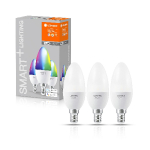PĒRKOT KOMPLEKTU - 3 spuldzes LEDVANCE LED spuldze E14 / 5W / RGBW / SMART+ WiFi / 4058075485938 / 20-2626 :: Viedas spuldzes