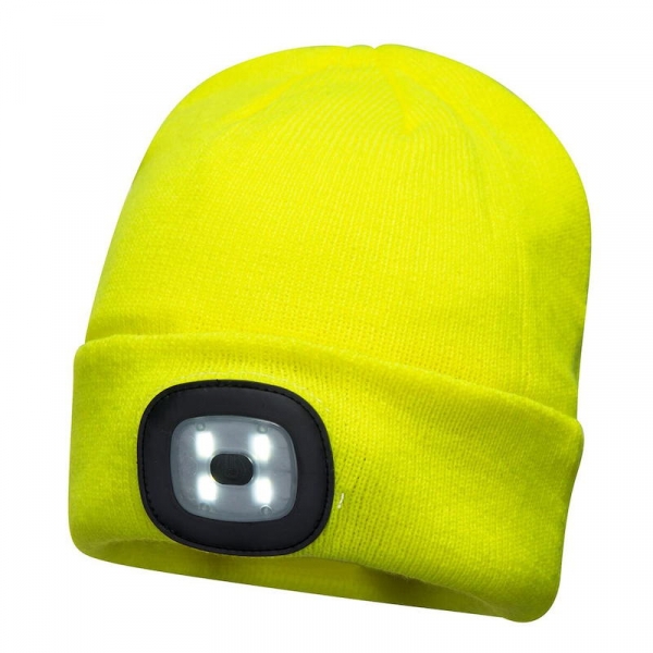 Cepure ar LED gaismu 150Lm, distance 10m, IP44, līdz 4 stundam, lādējama caur USB , Gaiši zaļa krāsa / cepure ar LED lukturi / cepure ar integrētu LED apgaismojumu  / 5036108287116 / 07-304