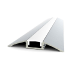 Virsapmetuma anodēts alumīnija profils ar matētu stiklu LED lentei / komplektā: stikls, gala vāciņi 2 gab., stiprinājumi 2gab. /  HB-52X7.8M / 1m x 52mm x 7.8mm / 4752233009652 / 05-772 :: Vienmetrīgie profili (1 metrs)