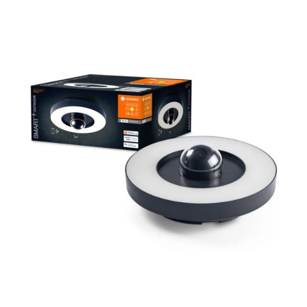 LEDVANCE LED smart video surveillance camera with sensor 22W / 3000K - warm white / 1600Lm / IP44 / IK05 / 112° / UGR < 25 / SMART+ Wifi Circle Camera Control / 4058075763500 / 20-9732