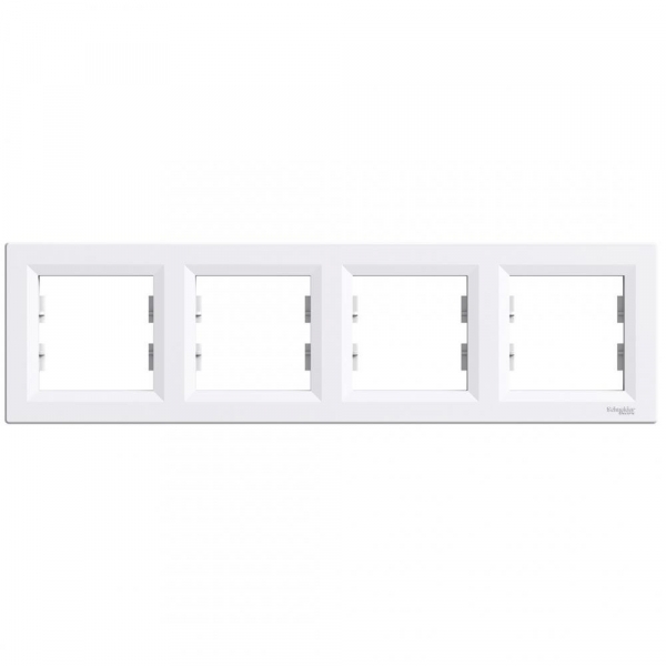 Frame 4-seater white horizontal Asfora / Schneider / 3606480527227 / 13-303