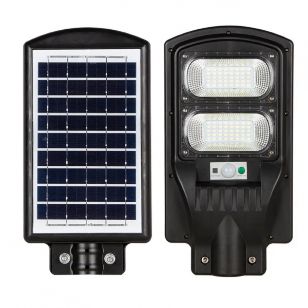 LED Outdoor lantern with solar battery and motion sensor + remote control / IP65 / 100W / 6400K / 984Lm / GRAND-100 / Horoz Electric / 8680985594361 / 10-7392