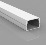 Virsapmetuma anodēts alumīnija profils LED lentām ar matētu stiklu 1-3 LED  lentes rindām / komplektā: stikls, gala vāciņi 2 gab., stiprinājumi 2gab. / HB-19.3X13M / 2m x 19.3mm x 13mm / 4752233009409 / 05-746 :: Divmetrīgie profili (2 metri)