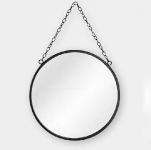Spogulis Sabine / Ø 25,5 cm / ar melnu ķēdi / 4251820300399 / 30-0019 :: Spoguļi