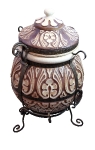 Keramiskā krāsns - tandirs ATTIKA BROWN 85 litri. Dāvanā - Dekoratīva keramikas flīze - paliktnis / 12 iesmi / gaļas āķis / režģis ar 3 līmeņiem / Mangals, grils, kūpinātava, krāsns = Tandirs (4in1) / 08-2251 :: Tandirs