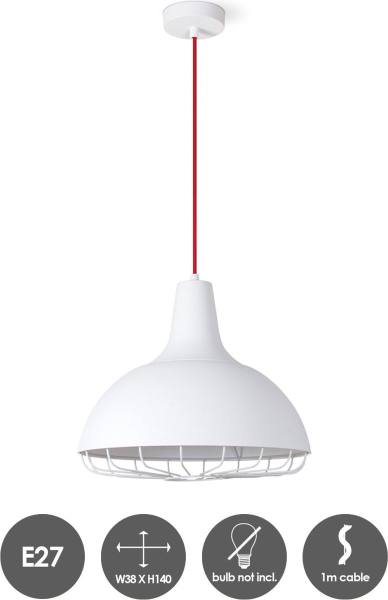 LED ceiling lamp / 38/38/140cm / E27 / white / 8718808100298 / 70-9996