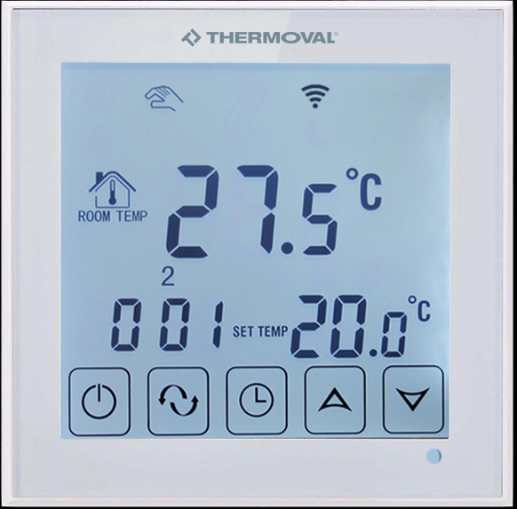 THERMOVAL MASTERBOX Pilns elektriskās siltās grīdas komplekts / 2.5 m² / pieskāriena temperatūras regulators TVT31 Wi-Fi / 5904302013896 / 16-127