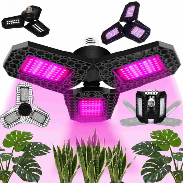 LED plant lamp / Fitolamp for plants and seedlings / E27 / 40W / 108LED/ AC220V / IP65 / 221x300 mm / 5903864759402 / 04-247