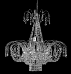Pēc pasūtījuma!  Kristāla lustra / griestu lampa / Čehijas augstākās kvalitātes kristāla / Art. 106 001 003 NICKEL :: Čehu kristāla lustras