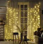 LED Ziemassvētku iekštelpu un ārtelpu aizkari / 2x2m / 320 LED / WW - Silti balta / 2000509534820 / 19-613 :: LED Aizkari