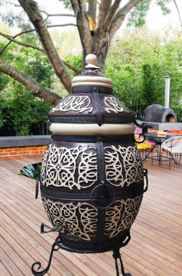 Ceramic oven - Tandoor Saffron 110 liters. As a gift - Decorative ceramic tile - stand / 08-243
