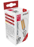 LED spuldze Filament Mini Globe 7W / E14 / 360° / WW / 870Lm / 2700K / Аvide / 5999097918624 / 10-171 :: E14 Filament