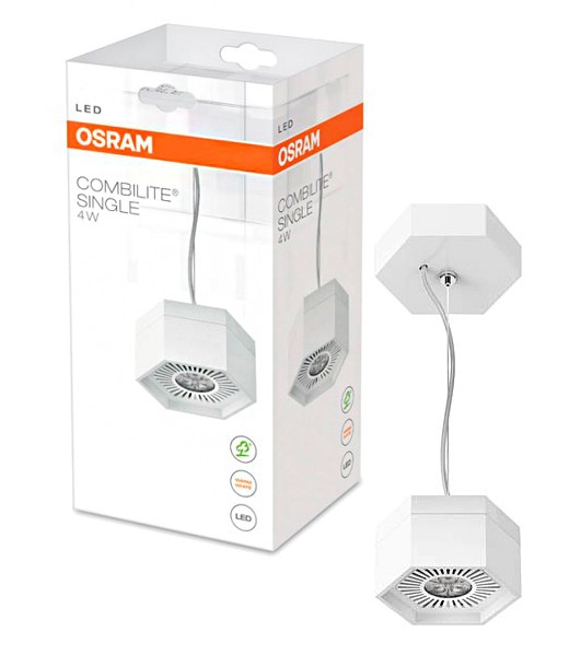 SUPER AKCIJA!!! OSRAM LED GAISMEKLIS / griestu lampa COMBILITE-P Single 4W / 4008321976604 / 20-734