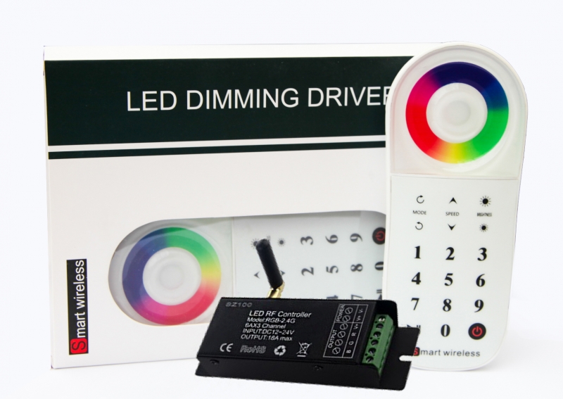 Мультизонный RGB Контроллер для LED ленты с пультом / Мультизонный контроллер для многоцветной ленты с пультом / Профессиональная система управления /  4752233000536 / 05-855