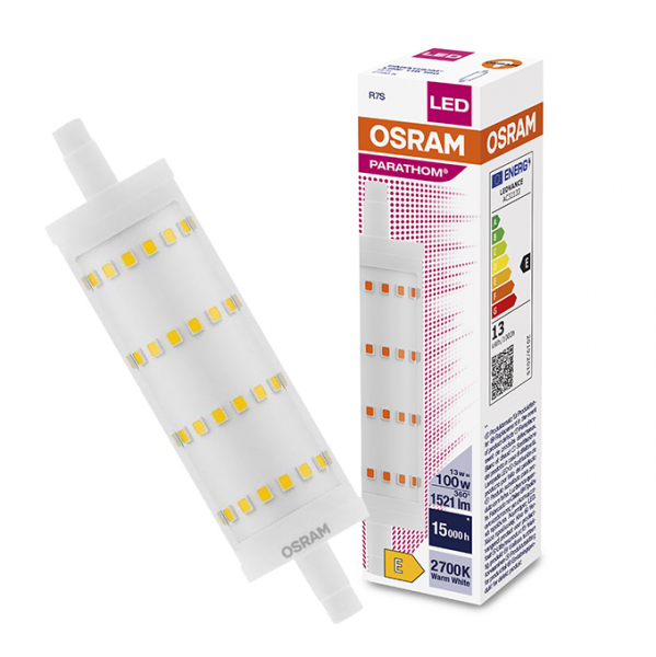 OSRAM LED bulb R7s / 13W / 2700K / WW - warm white / 1521Lm / 300° / 118mm / Parathom LINE / 4058075626874 / 20-1217