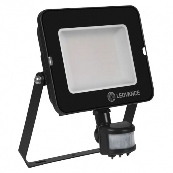 LEDVANCE Outdoor floodlight with motion sensor / 50W / 5000lm / 4000K / NW - neutral white / 100° x 100° / IP65 / IK06 / 4058075575325 / 20-2254