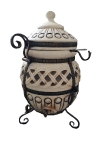 Keramiskā krāsns - tandirs LATVIJA 50 litri. Dāvanā - Dekoratīva keramikas flīze - paliktnis / 4 iesmi / Mangals, grils, kūpinātava, krāsns = Tandirs (4in1) / 08-223 :: Tandirs