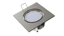 LED iebūvējams panelis / gaismeklis regulējams spotlight / excl. GU10/MR16 / satīna hroms /  84 x 24 x 11 mm / 5903175317865 / 03-780 :: Iebūvējamie paneļi ( Kvadrāta forma)