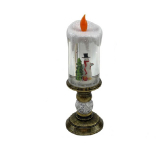 LED Dekoratīvais Ziemassvētku apgaismojums - mirdzoša svece ar sniegavīru / USB / silti balta gaisma / 25 cm / Ziemassvētku dekors / 2000509534219 :: LED Ziemassvētku dekors