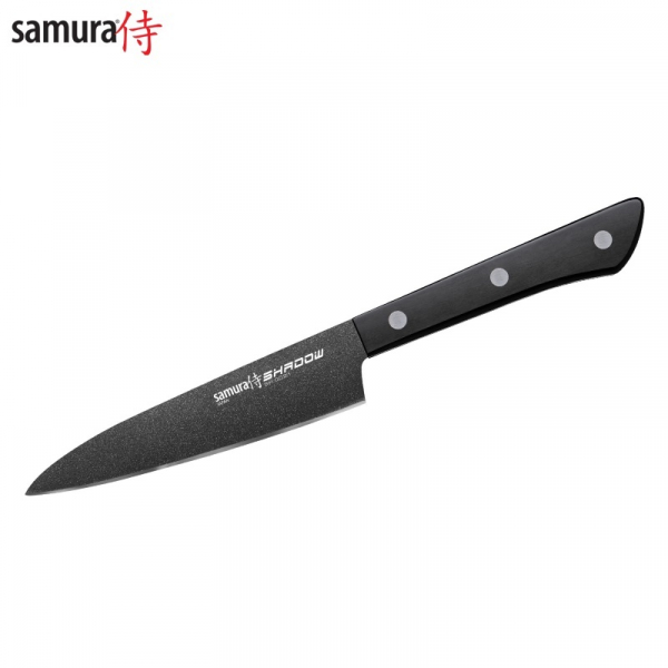 Samura SHADOW universāls virtuves Anti-slip nazis ar melnu pārklājumu 4.7