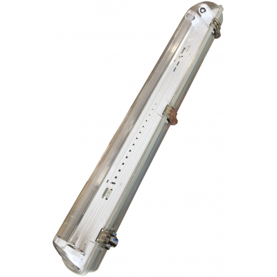 Арматура для LED ламп / держатель корпуса LED T8 / G13 / 2 x 60 см / В комплекте: металлические зажимы / 656 x 115 x 90 мм / IP65 / 5999097916385 / 10-318