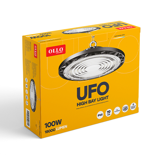 LED промышленный 100W светильник UFO 15000Lm, 4000К, IP65 OLLO Exclusive+ / 4752233012546 / 03-372