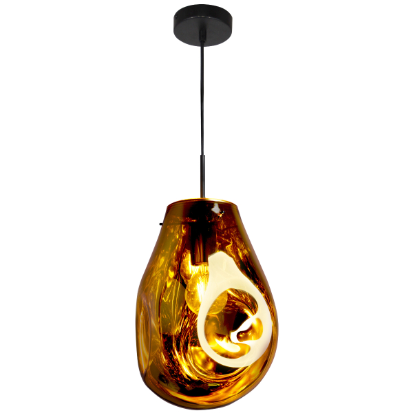 LED Lustra KIMBERLY IL MIO Amber / excl. 1x E27 / max 20W / IP20 / Gold / 5901508316264 / 70-986