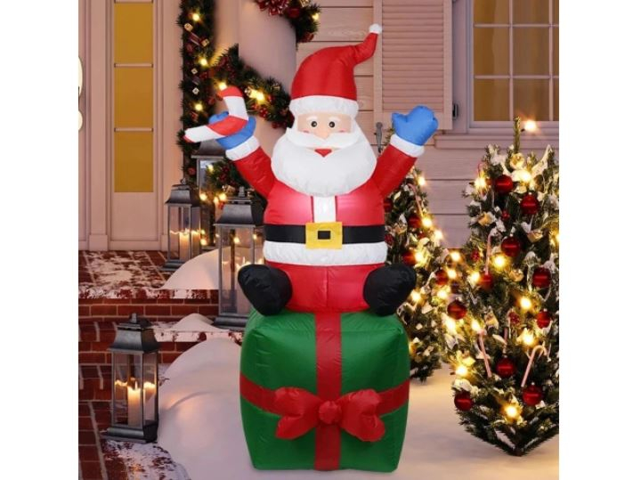 Надувной Дед Мороз с LED подсветкой / 180 см / 8,4 Вт / 2000509534875 / 19-618