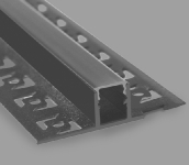 Iebūvējams / zemapmetuma melns anodēts alumīnija profils ar melnu stiklu LED lentei ģipškartona plāksnēm, flīzēm / komplektā: stikls, gala vāciņi 2 gab. / HB-52.5X13.3BCD / 3m x 52.5mm x 13.3mm / 4752233008969 / 05-701 :: Trīsmetrīgie profili (3 metri)