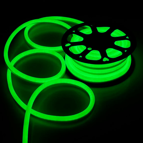 Ārtelpu LED neona lente / NEON / Ø 14mm / IP67 / 12W/m / 120LED/m / SMD2835 / zaļš / 220-240V / 4752233011228 / 05-152