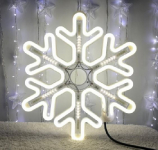 LED Ziemassvētku gaismeklis - sniegpārsla / Ziemassvētku dekors / CW - Auksti balta + ZIBSPULDZES EFEKTS / 250V / 36 x 40 cm / 60 LED diodes / 2000509534752 / 19-600 :: LED Ziemassvētku dekors