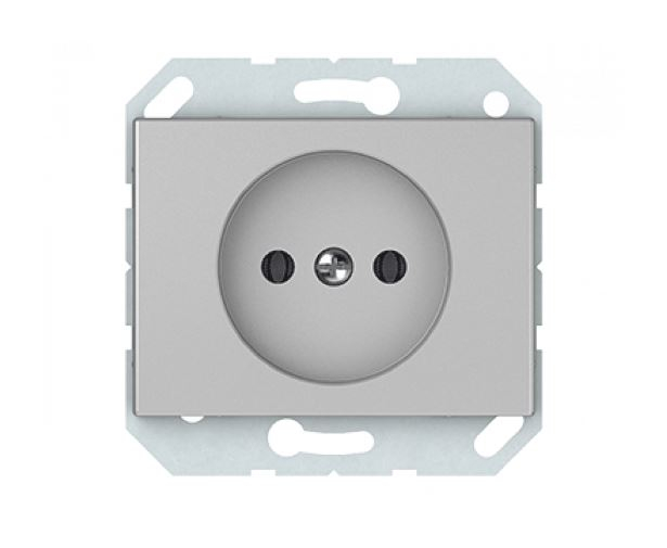 Socket / without grounding / without frame / 16A / 250V / EXPRESS XP 500 / metallic / Vilma / 4779101119336
