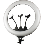 Gredzenveida LED lampa ar regulējamo statīvu / Riņķa lampa / Selfie lampa / 20W / Ø 36 cm / 160 cm / 240 LED diodi / USB / silti - neitrāli - auskti balta / 4752233010214 / 06-422 :: LED Apgaismojums fotografēšanai / Selfie