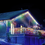 LED Ziemassvētku āra un iekštelpu lāstekas / 500 LED diodi / Daudzkrāsaina + ZIBSUPLDZES efekts / 20m / IP44 / savienojamā / 25.5W / 2000509534516 / 19-582 :: LED virtenes lāstekas iekštelpām un mājas fasādei