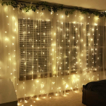LED Ziemassvētku iekštelpu virtene aizkari / 3x2m / 240 diodes / WW - Silti balta / 8 režīmi / Savienojamā / Talvādības pults / 19-539 :: LED Aizkari