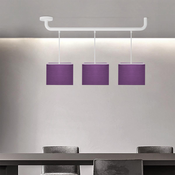 LED ceiling lamp BRIDGE / 3xE27 / with lampshades / violet / 2000509535643 / 70-733