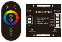 RGB LED lentes kontrolieris ar pulti / Daudzkrāsainas LED lentes kontrolieris ar pulti / 12V / 216W / 6 pogas / AVIDE / 5999097907642 / 10-524 :: RGB / RGBW kontrolieri / Daudzkrāsainas lentas kontrolieri