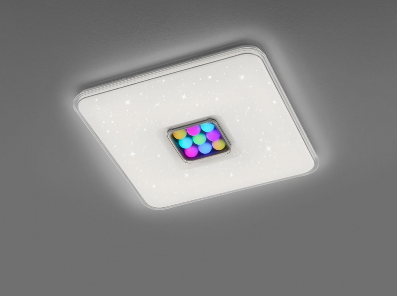 LED griestu / sienas gaismeklis - plafons ar tālvadības pulti / OGASAKI / 1x SMD LED / 42W / 4000lm / 2700 - 5500K / RGBW / 4017807456363 / 06-052