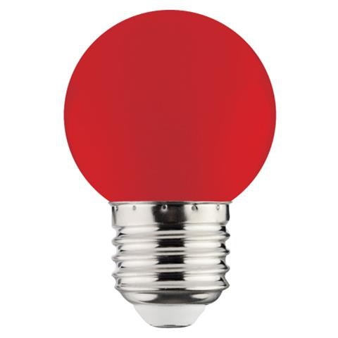 LED Лампа  E27 / 1W / КРАСНАЯ / COLOR BULB RAINBOW / Horoz Electric / 8680985533674 / 10-111