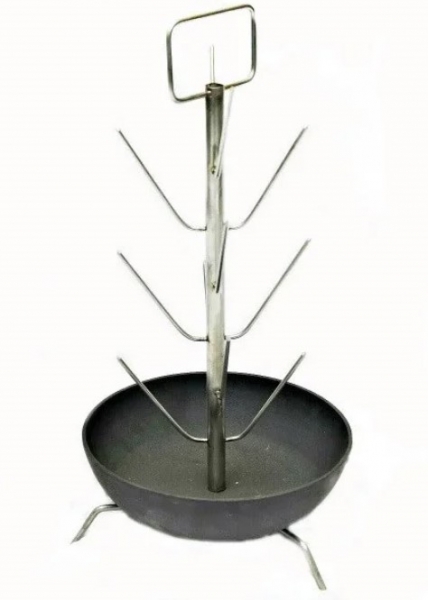 Tandoor tree with holder and pan for vegetables and meat / d-28cm / 08-2031